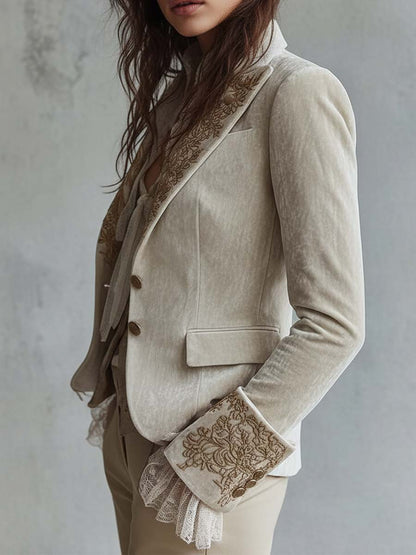 Constance | Blazer Marfil Bordado Sastre