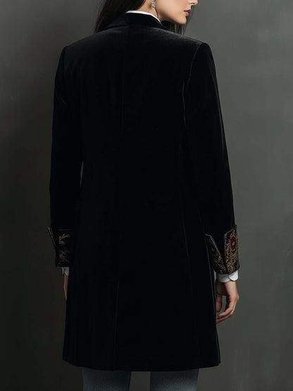 Léontine | Blazer Ajustado Estampado Barroco Negro