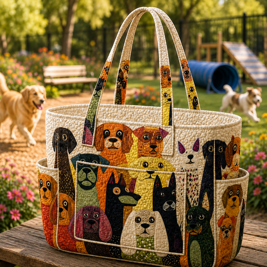 Zoé | Bolso Tote Acolchado con Perro Divertido